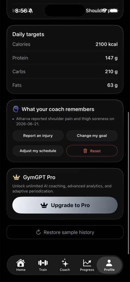 Coach memory
