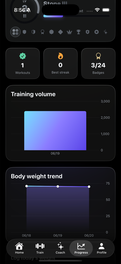Progress charts
